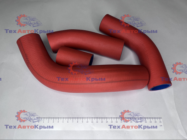 Патрубки системы охлаждения ГАЗ-2410 (из 4-х) A-sport (красный-синий)