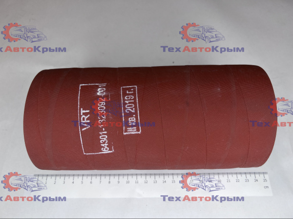 Патрубок охладителя СМАЗ ф=90 L=230 СИЛИКОН КРАСНЫЙ